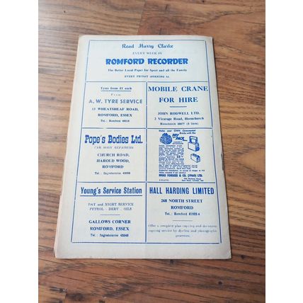 1962/63 Romford vs Guildford City - Southern League ** FREE P&P **