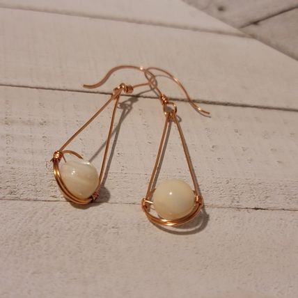 Handmade Mother Of Pearl Tear Drop Earrings