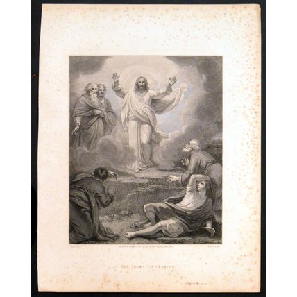 TRANSFIGURATION 1791 Jean Marie Delattre - Robert Smirke ANTIQUE ETCHING