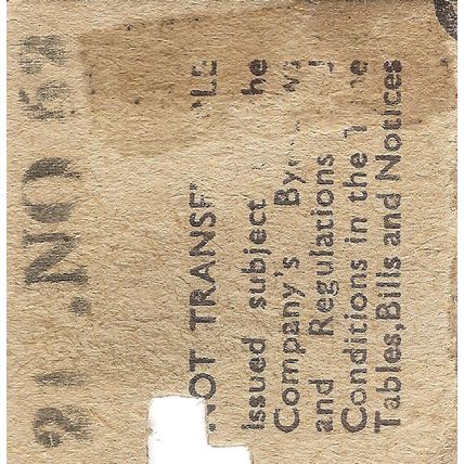 Liverpool Overhead Railway Edmondson Ticket - Canning to Canada