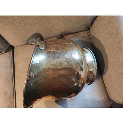 Vintage/Antique, Large, Brass & Bronze, Helmet Shaped, Coal Scuttle/Bucket