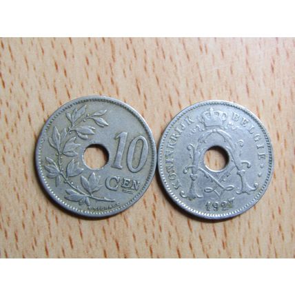 Belgium 1927 10 Centime Belgie (Dutch - Flemish Text) Coin