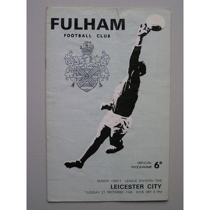 FULHAM v LEICESTER CITY Div1 27/12/1966