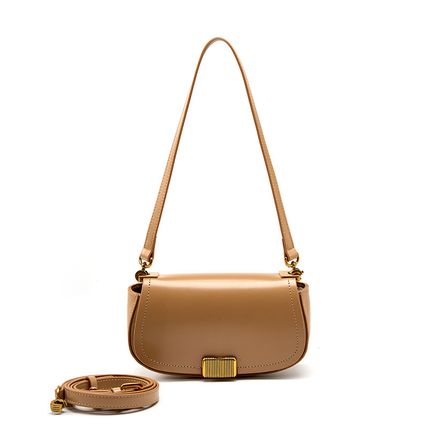 Women's Small Crossbody Bags Lady Cow Leather Shoulder Handbag Brown