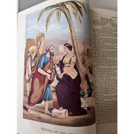 ANTIQUE BIBLE ALTAR OF THE HOUSEHOLD 1800's REV ROBERT JAMIESON HARDBACK