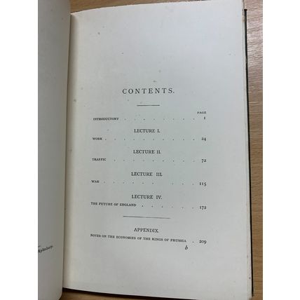 1890 JOHN RUSKIN "THE CROWN OF WILD OLIVE" INDUSTRY & WAR ANTIQUE BOOK (P4)