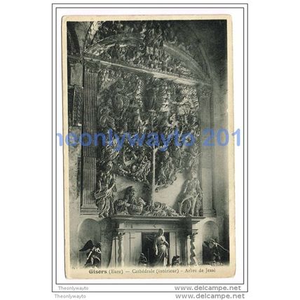 Gisors, Cathedrale, interieur, Arbre de Jesse, France, 1910/20s?