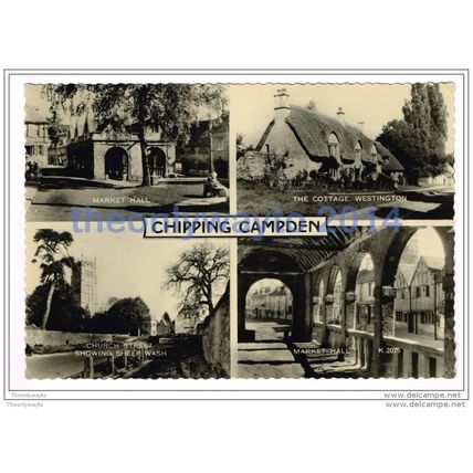 Chipping Campden, 4 Scenes, Oxon, 1950s?, Postcard