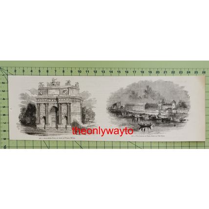 Arch Of Peace, Milan & Louvre, Paris, Paris, Book Illustration, 1850