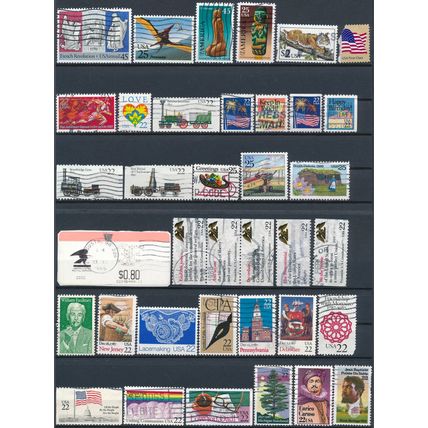 1000 Stamp Selection - USA - Used Hinged