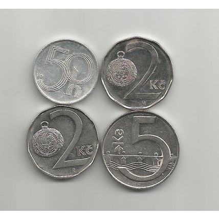 Czech Republic coins x4