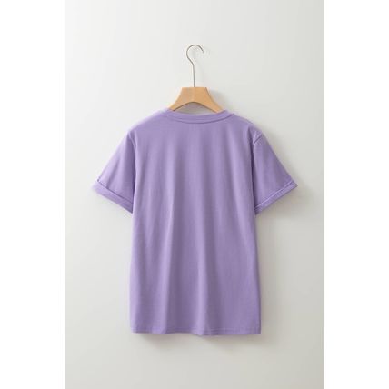 Wisteria Spooky Sequin Letter Patched Cotton Blend T Shirt