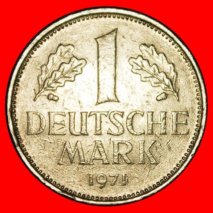 ⰆNOT COMMUNIST 1950-2001:GERMANY★1 MARK 1971G II+B+r1 BADEN★LOW START★NO RESERVE