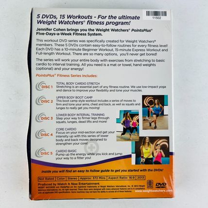 Weight Watchers Point Plus Fitness Series W Jennifer Cohen NEW 5 DVD Sealed Set