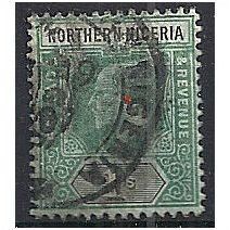 Northern Nigeria 1902 SG16 1/- Green & Black Fine Used ..