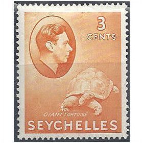 Seychelles 1941 SG136a 3c Orange Mounted Mint ..