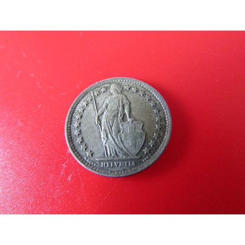 1958 SWITZERLAND SILVER 1/2 FRANC FREE POST. AH