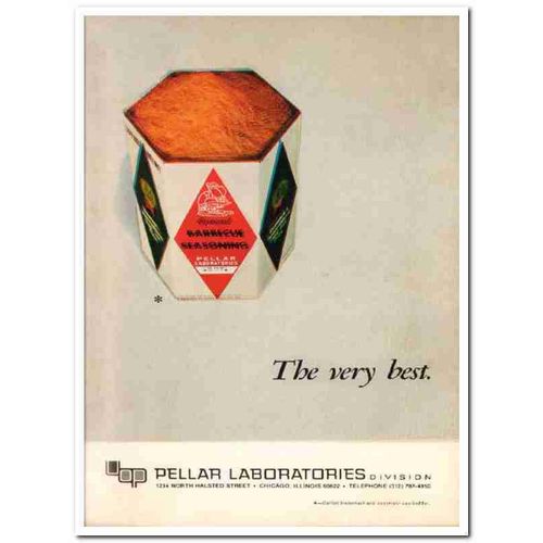 pellar laboratories inc best barbecue seasoning snack food vintage ad
