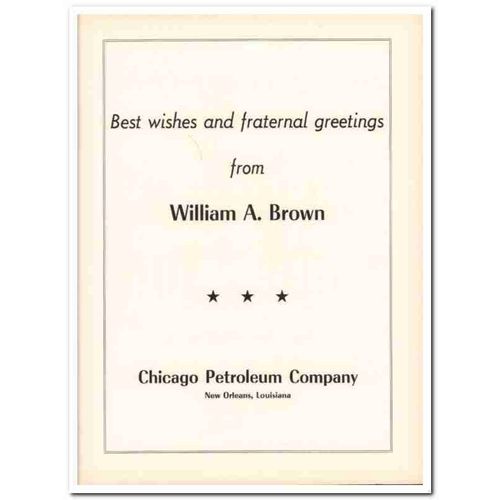 chicago petroleum company 1953 william brown ahepa greeting vintage ad