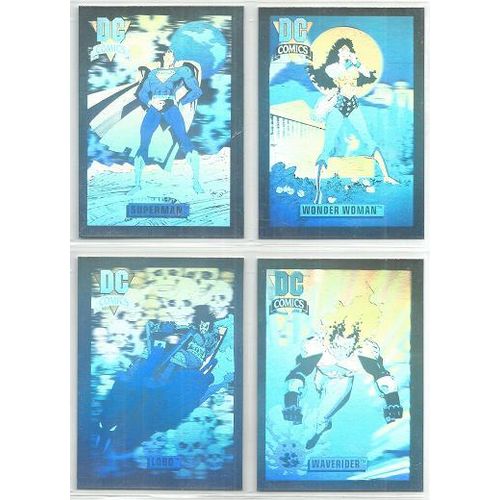 DC COSMIC CARDS ' full set ' HOLOGRAMS 10 cards ( 1991 )