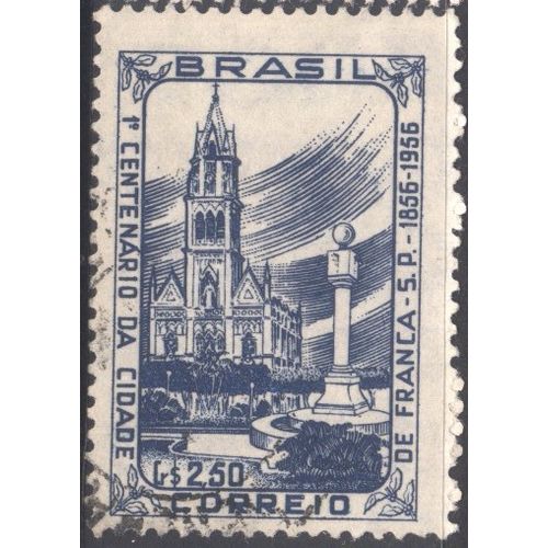 Brazil 1958 - SG942 - 2cr.50 blue - Franca Cathedral - used