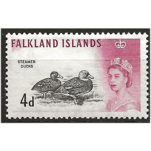 Falkland Islands 1960 SG198 4d Black & Carmine Mounted Mint . ..
