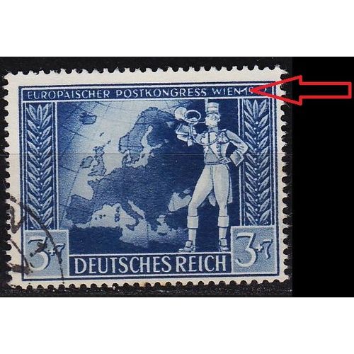 GERMANY REICH [1942] MiNr 0820 PF I ( O/used ) [01] Post Plattenfehler