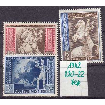 GERMANY REICH [1942] MiNr 0820-22 ( **/mnh ) Post