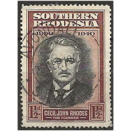 Southern Rhodesia 1940 SG55 1 1/2d Black & Red-Brown Fine Used . .. .