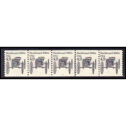 2124 4.9c Buckboard Fine MNH Dry Gum PNC 4/5 Z5173
