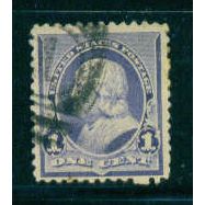 Used 219 1c Benjamin Franklin Just Clears M01943
