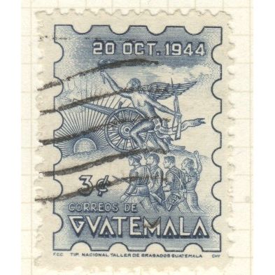 Guatemala 1945 - 3c blue - Revolution of 20 October 1944 - used