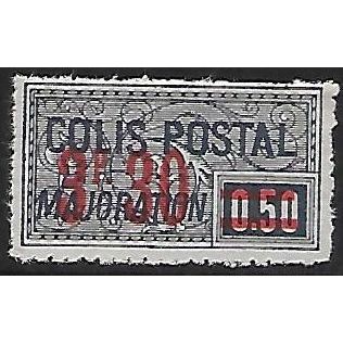 France Pa Mi 32 (no gum): 3 Fr. 30 on 50 c. deep blue Surcharged Parcel Stamp