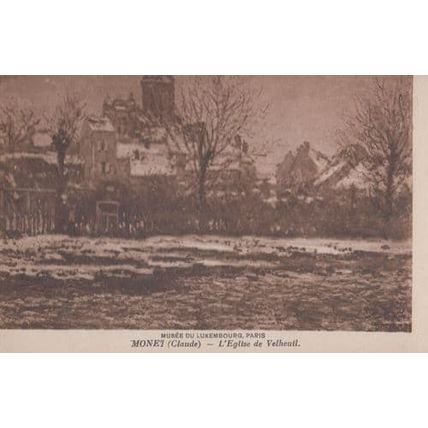 Claude Monet L'Eglise De Velheuil Luxembourg Museum Painting Postcard