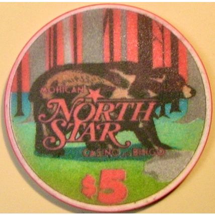 North Star. $5 Casino Chip. Bowler, WI. X97.