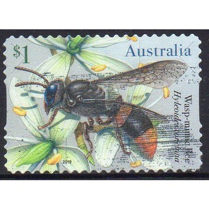 Australia 2019 Native Bees - Wasp-mimic Bee $1 s/a Used