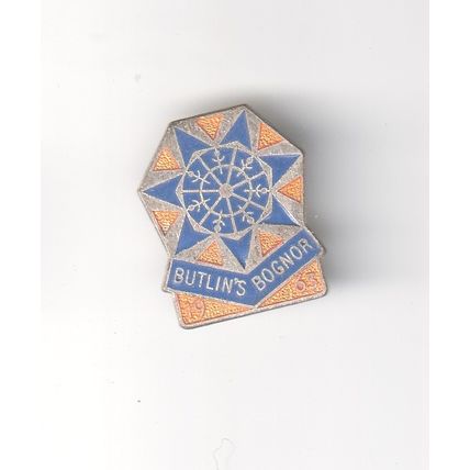 Butlins Pin Badge Butlins - Bognor 1963 - Gaunt Back Stamp - Free Postage