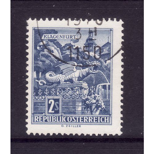 AUSTRIA 1957 BUILDINGS 2s BLUE DRAGON SG 1310 FINE USED#2