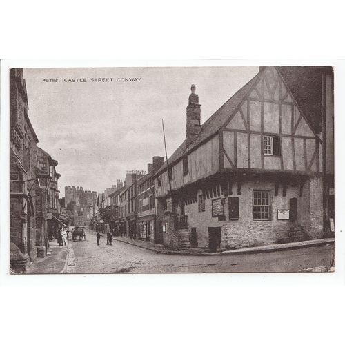 Castle Street Conway Conwy Caernarfonshire 1923 Postcard 48385