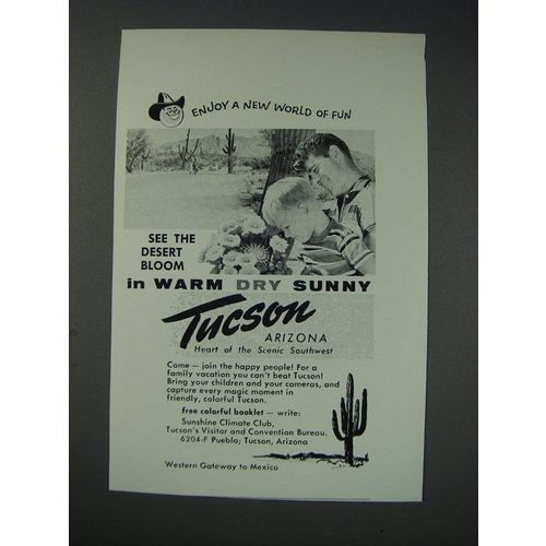 1963 Tucson Arizona Ad - Enjoy a new world of fun see the desert bloom