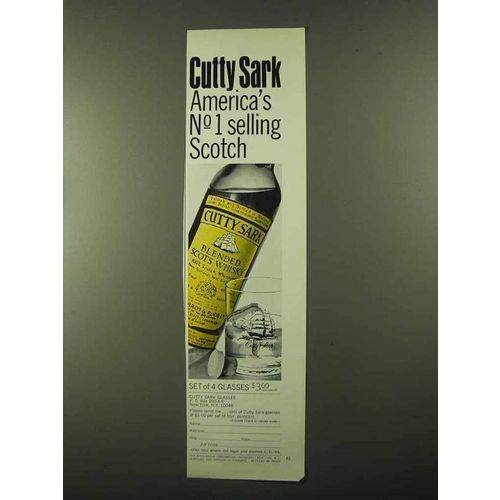 1968 Cutty Sark Scotch Ad - America's No 1 Selling