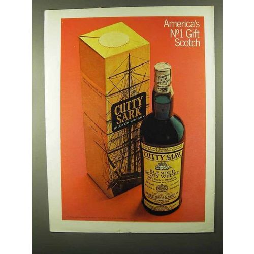 1968 Cutty Sark Scotch Ad - America's No 1 Gift Scotch