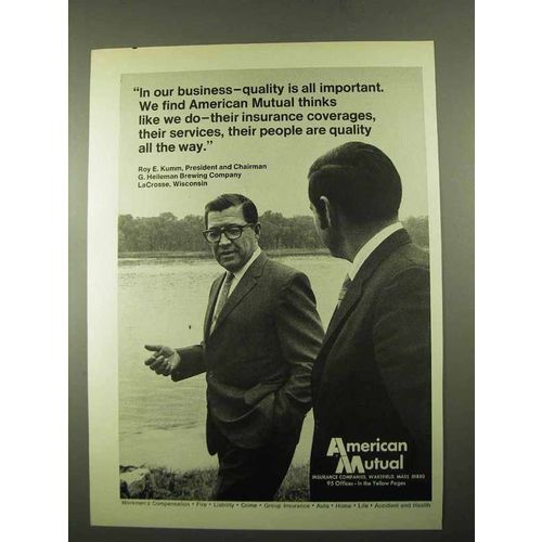 1969 American Mutual Ad - Quality is All Important