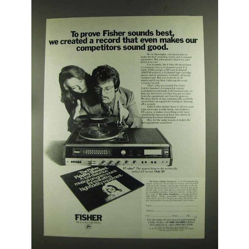 1972 Fisher 40 Stereo Ad - Sounds Best