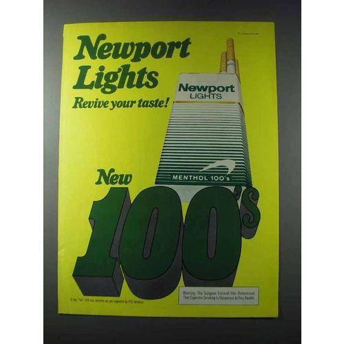 1981 Newport Lights Cigarettes Ad - Revive Your Taste