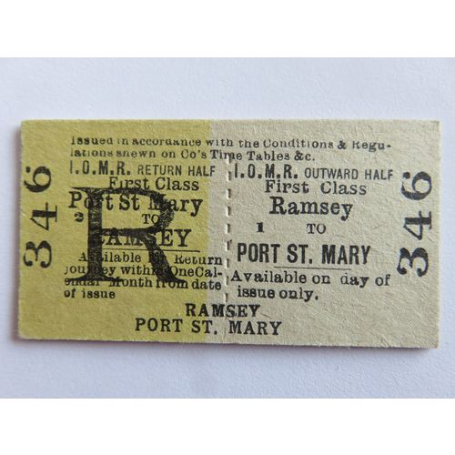 Isle of Man Railway Ramsey - Port St Mary Ticket