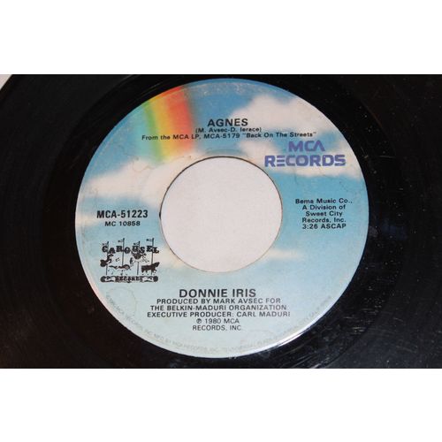 Donnie Iris 45-LOVE IS LIKE A ROCK/AGNES