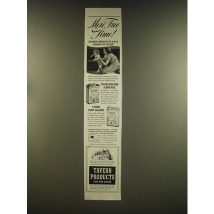 1939 Socony-Mobil Tavern Products Advertisement - Non-Rub Floor Wax, Paint Clean