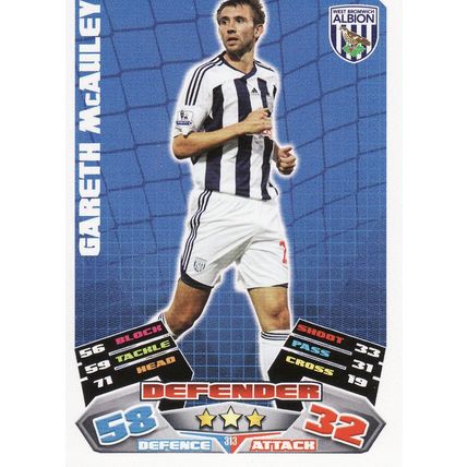 Match Attax 2011/2012 313 Gareth McAuley West Bromwich Albion
