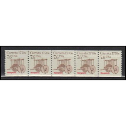 2255 7.6c Carreta Fine MNH Dry Gum PNC 1/5 X2912